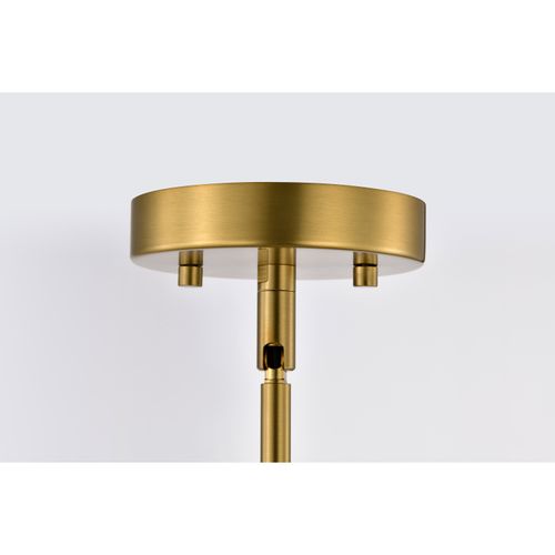 Main product image of Everton 1 Light Pendant 10 Inches Matte Gray & Brass Finish Etched Opal Glass