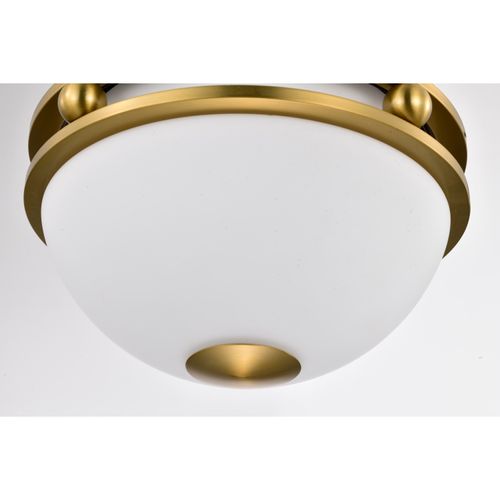 Main product image of Everton 1 Light Pendant 10 Inches Matte Gray & Brass Finish Etched Opal Glass