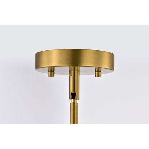 Main product image of Everton 2 Light Pendant 14 Inches Matte Black & Brass Finish Etched Opal Glass
