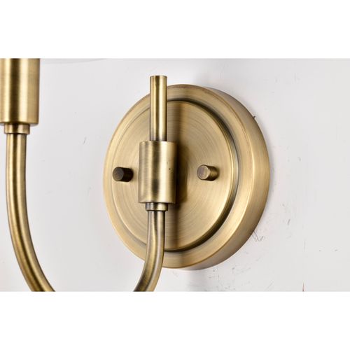 Main product image of Brookside 1 Light Sconce Vintage Brass Finish Clear Glass