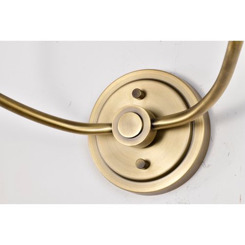 Main product image of Cordello 2 Light Sconce Vintage Brass Finish Etched White Opal Glass