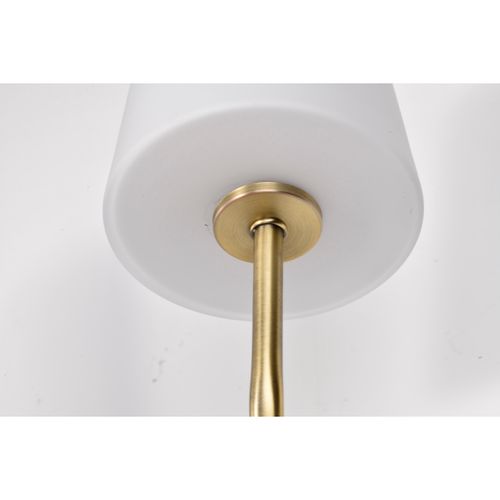 Main product image of Cordello 2 Light Sconce Vintage Brass Finish Etched White Opal Glass