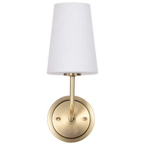 Main product image of Cordello 1 Light Sconce Vintage Brass Finish Etched White Opal Glass