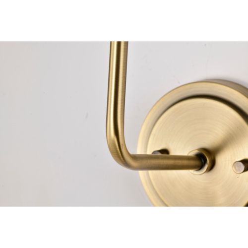 Main product image of Cordello 1 Light Sconce Vintage Brass Finish Etched White Opal Glass