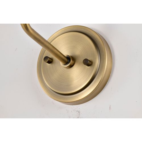 Main product image of Cordello 1 Light Sconce Vintage Brass Finish Etched White Opal Glass