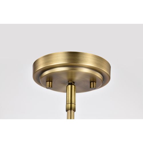 Main product image of Brookside 4 Light Chandelier Vintage Brass Finish Clear Glass