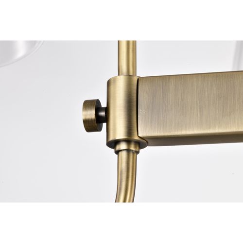 Main product image of Brookside 4 Light Chandelier Vintage Brass Finish Clear Glass