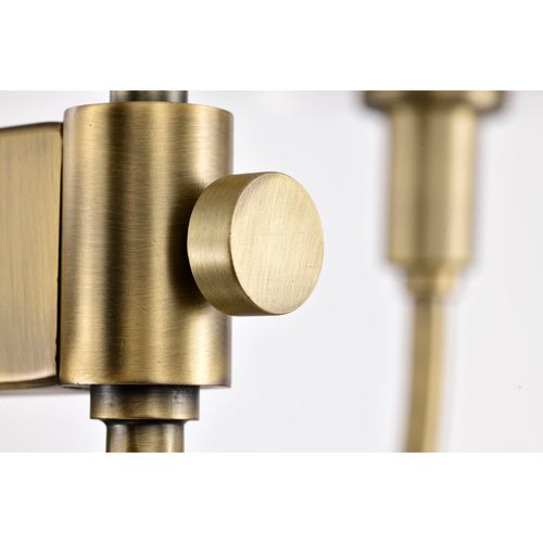 Main product image of Brookside 6 Light Island Pendant Vintage Brass Finish Clear Glass