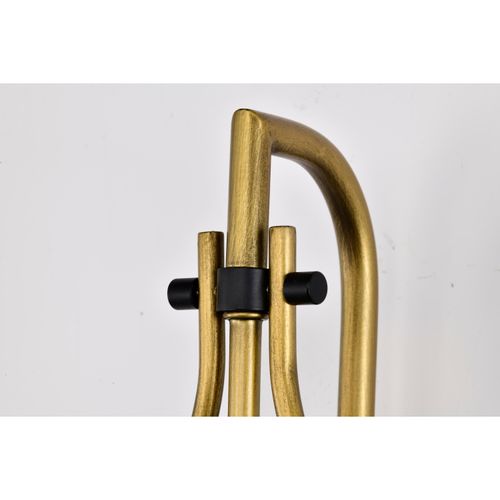 Main product image of Admiral 1 Light Wall Sconce Matte Black and Natural Brass Finish White Opal Glass