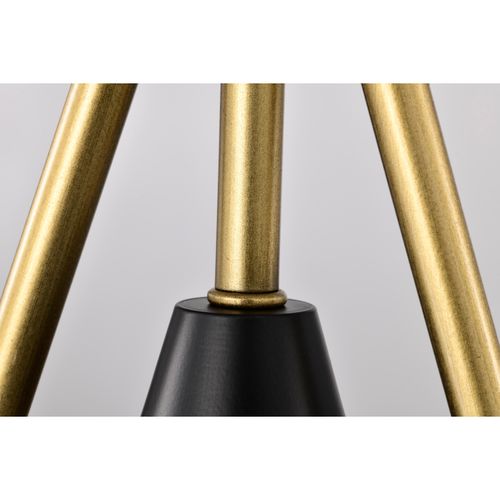 Main product image of Admiral 1 Light Pendant 6 Inches Matte Black and Natural Brass Finish White Opal Glass