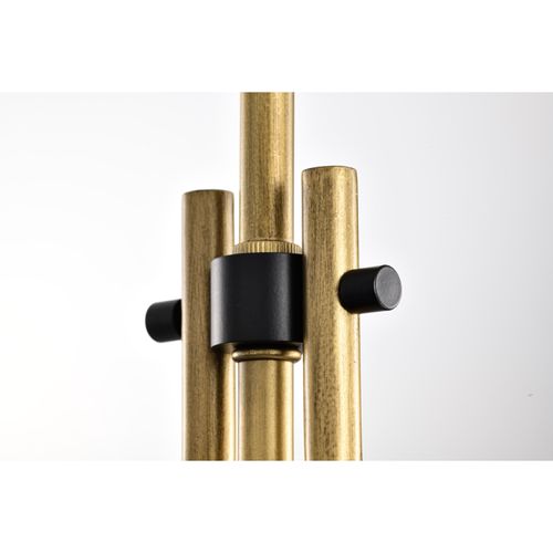 Main product image of Admiral 1 Light Pendant 6 Inches Matte Black and Natural Brass Finish White Opal Glass