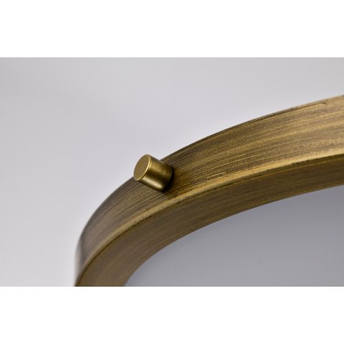 Main product image of Lafayette 3 Light Flush Mount Fixture 18 Inches Matte Black Finish w/ Natural Brass Accents and White Opal Glass