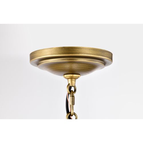 Main product image of Lafayette 1 Light Pendant 14 Inches Matte Black Finish w/ Natural Brass Accents and White Opal Glass