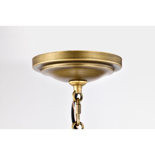 Main product image of Lafayette 3 Light Pendant 18 Inches Matte Black Finish w/ Natural Brass Accents and White Opal Glass