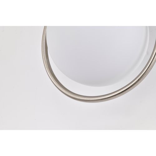 Main product image of Admiral 1 Light Wall Sconce Matte Black and Brushed Nickel Finish White Opal Glass