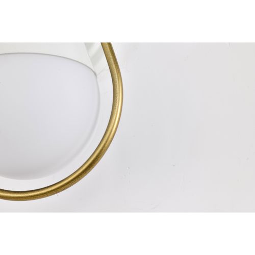 Main product image of Admiral 1 Light Wall Sconce Matte White and Natural Brass Finish White Opal Glass