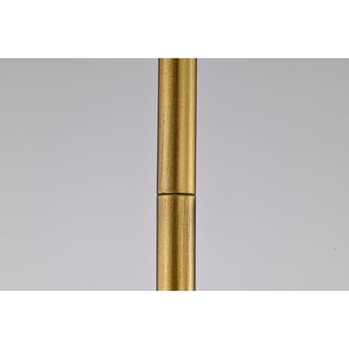 Main product image of Admiral 1 Light Pendant 6 Inches Matte White and Natural Brass Finish White Opal Glass