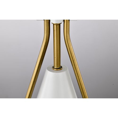 Main product image of Admiral 1 Light Pendant 6 Inches Matte White and Natural Brass Finish White Opal Glass