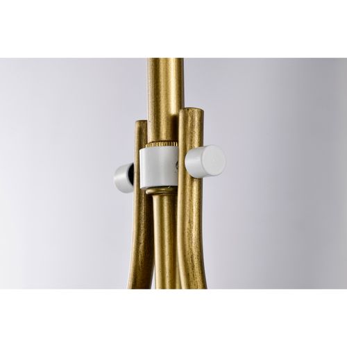 Main product image of Admiral 1 Light Pendant 6 Inches Matte White and Natural Brass Finish White Opal Glass