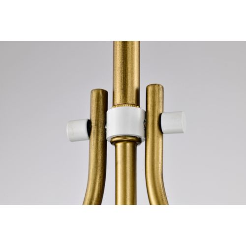 Main product image of Admiral 1 Light Pendant 6 Inches Matte White and Natural Brass Finish White Opal Glass