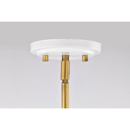 Main product image of Admiral 1 Light Pendant 10 Inches Matte White and Natural Brass Finish White Opal Glass