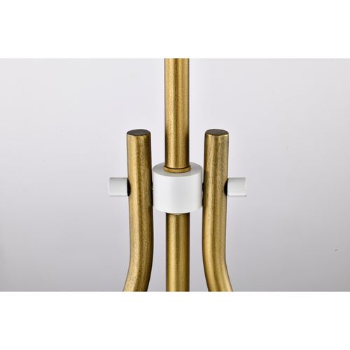 Main product image of Admiral 1 Light Pendant 10 Inches Matte White and Natural Brass Finish White Opal Glass