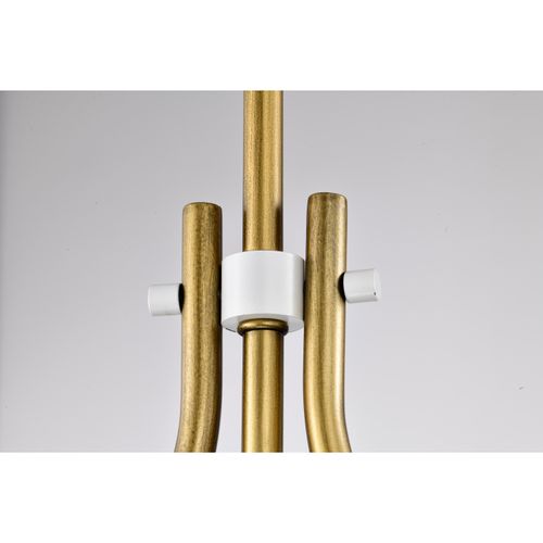 Main product image of Admiral 1 Light Pendant 10 Inches Matte White and Natural Brass Finish White Opal Glass