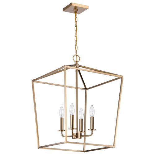Main product image of Emma 4 Light Small Pendant Burnished Brass Finish