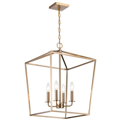 Main product image of Emma 4 Light Small Pendant Burnished Brass Finish