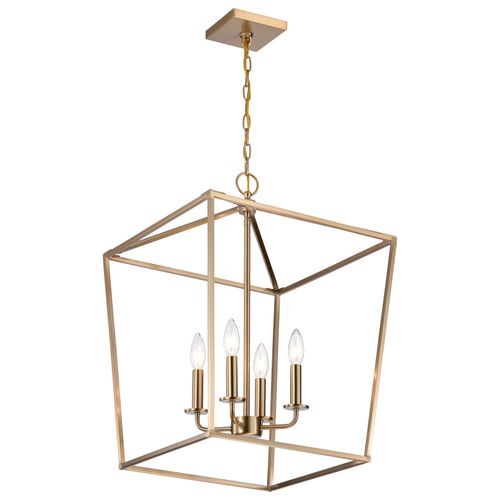 Main product image of Emma 4 Light Small Pendant Burnished Brass Finish