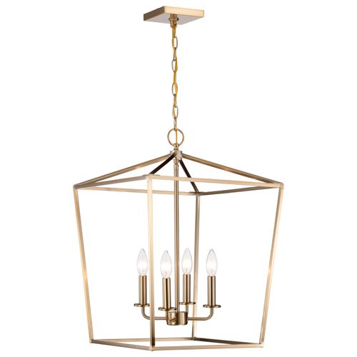 Main product image of Emma 4 Light Small Pendant Burnished Brass Finish