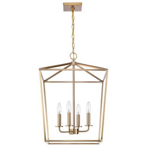 Main product image of Emma 4 Light Small Pendant Burnished Brass Finish