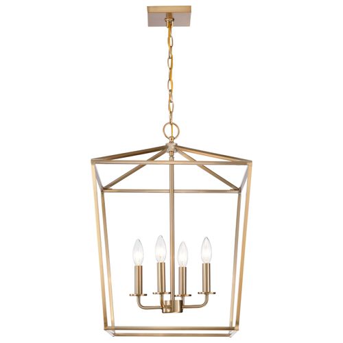 Main product image of Emma 4 Light Small Pendant Burnished Brass Finish