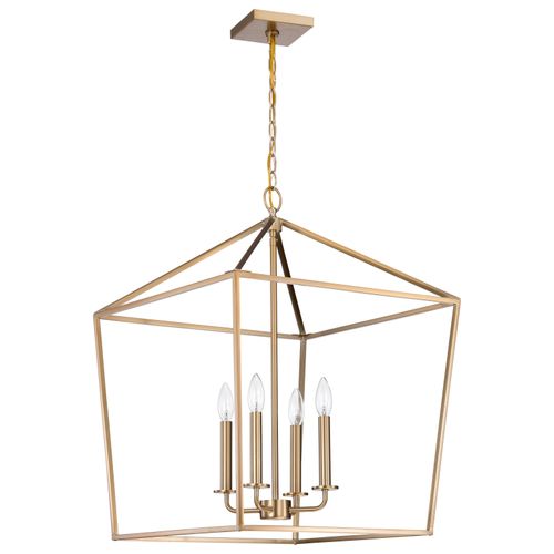 Main product image of Emma 4 Light Large Pendant Burnished Brass Finish