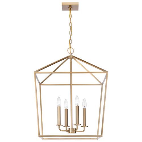 Main product image of Emma 4 Light Large Pendant Burnished Brass Finish
