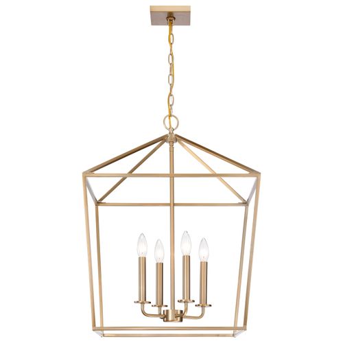 Main product image of Emma 4 Light Large Pendant Burnished Brass Finish