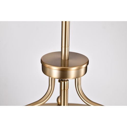 Main product image of Yorktown 4 Light Pendant Burnished Brass Finish Clear Glass