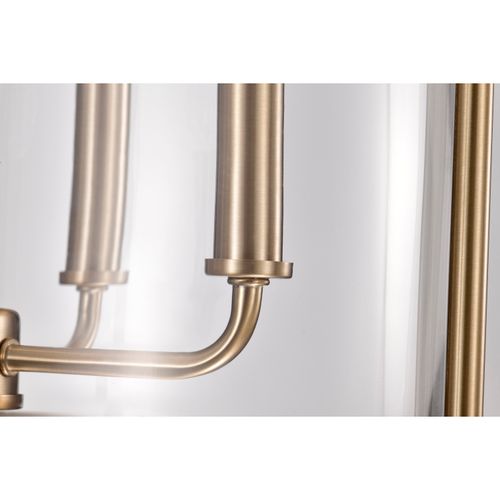 Main product image of Yorktown 4 Light Pendant Burnished Brass Finish Clear Glass
