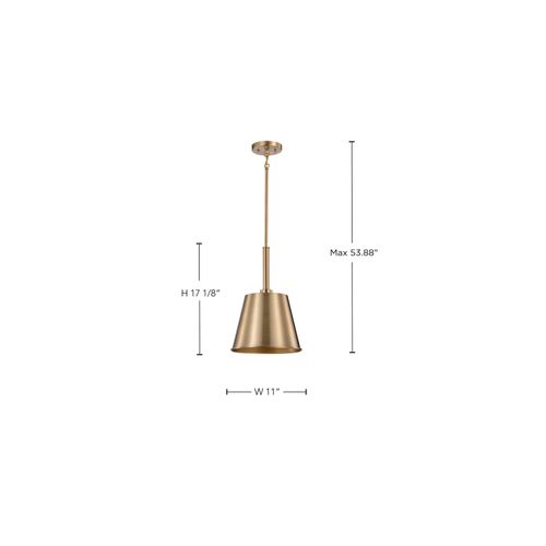 Main product image of Alexis 1 Light Small Pendant Burnished Brass and Gold Finish