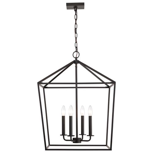Main product image of Emma 4 Light Small Pendant Matte Black Finish