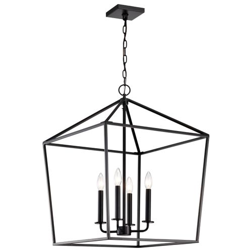 Main product image of Emma 4 Light Large Pendant Matte Black Finish