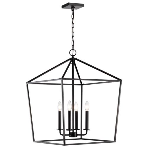 Main product image of Emma 4 Light Large Pendant Matte Black Finish
