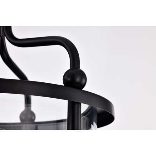 Main product image of Yorktown 1 Light Pendant Matte Black Finish Clear Glass