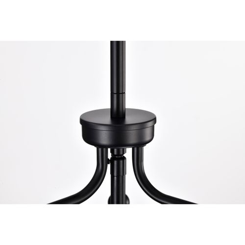Main product image of Yorktown 1 Light Pendant Matte Black Finish Clear Glass