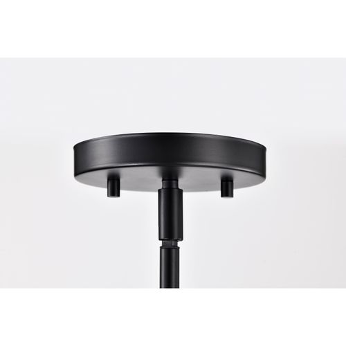 Main product image of Yorktown 4 Light Pendant Matte Black Finish Clear Glass