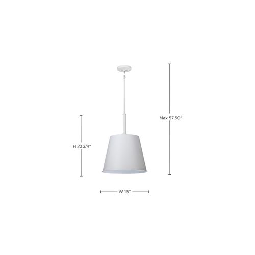 Main product image of Alexis 1 Light Large Pendant Matte White Finish