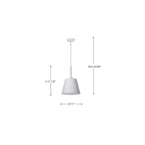 Main product image of Alexis 1 Light Small Pendant Matte White Finish