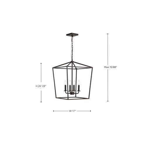 Main product image of Emma 4 Light Small Pendant Dark Bronze Finish