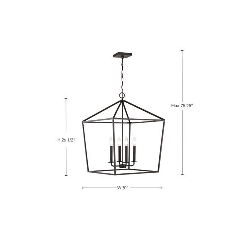 Main product image of Emma 4 Light Large Pendant Dark Bronze Finish