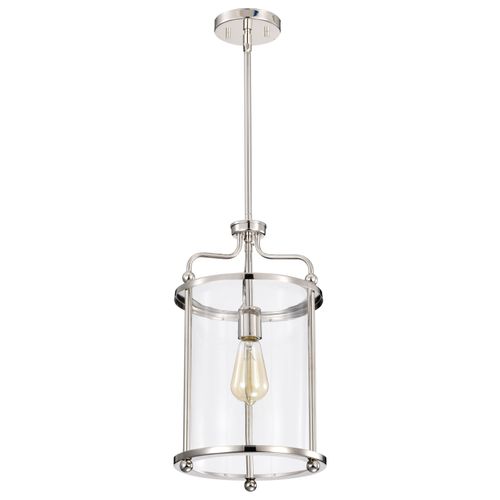 Main product image of Yorktown 1 Light Pendant Polished Nickel Finish Clear Glass